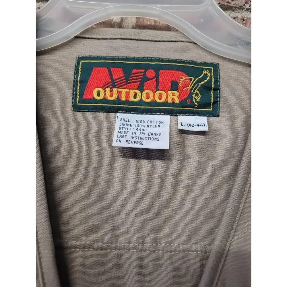 Vintage Avid Outdoors Sportsmans Vest, Size Large